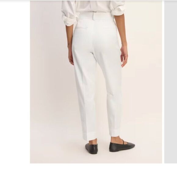 NWOT Everlane The Draper Tapered Pant in Buttersmooth White Size 14 - Picture 11 of 13